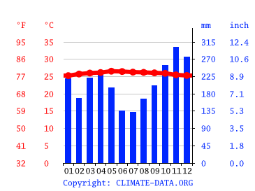 Climograph, Pekanbaru